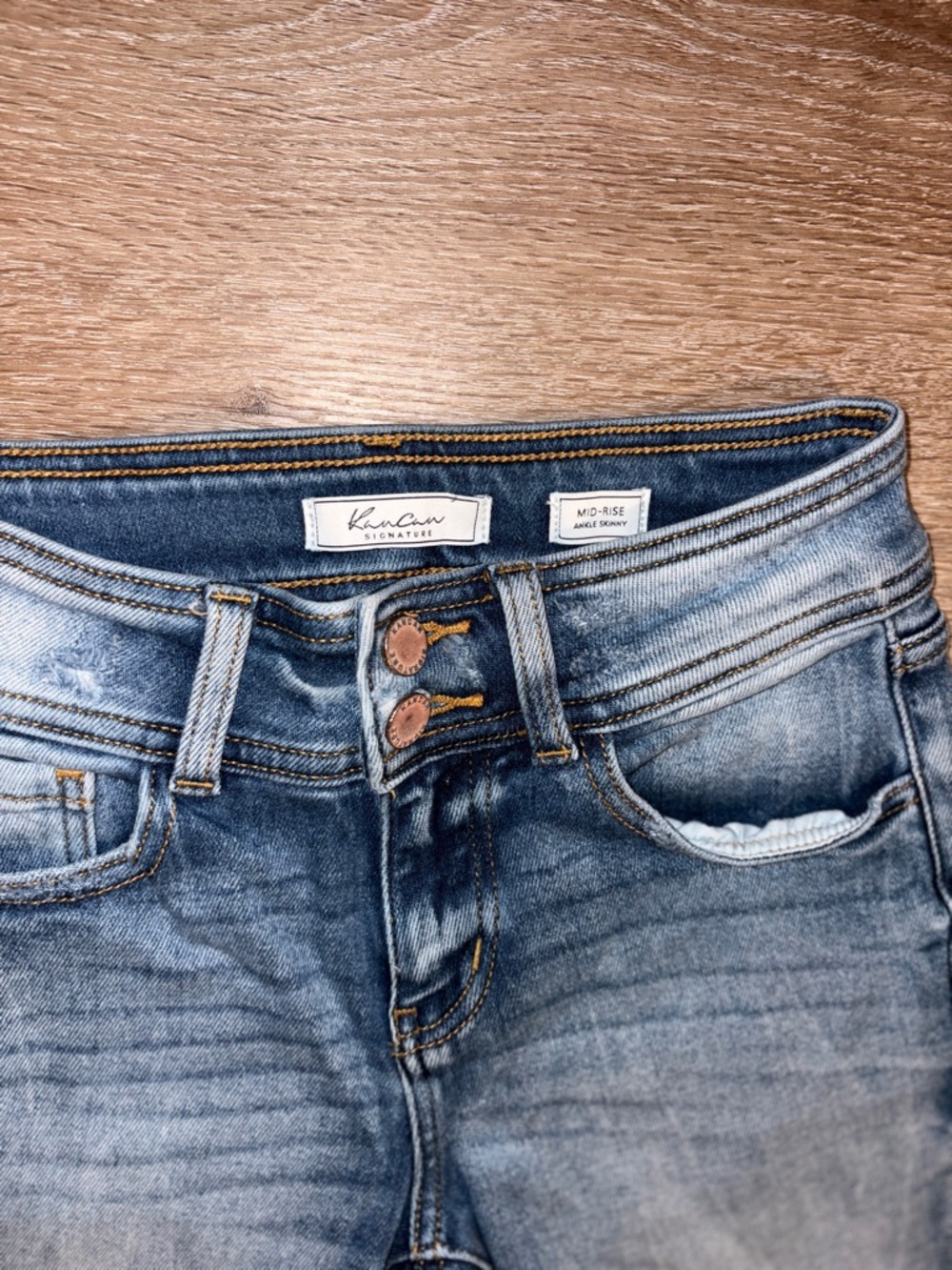 KanCan Faded Blue High-Rise Skinny Jeans - Picture 3 of 4